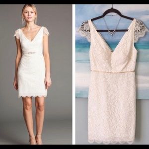 Jenny Yoo White Lace Dress For Rehearsal Dinner